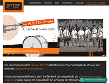 Tablet Screenshot of amberproducoes.com.br